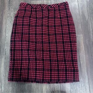 Coldwater Creek red & black skirt women'ss 6 geometric print